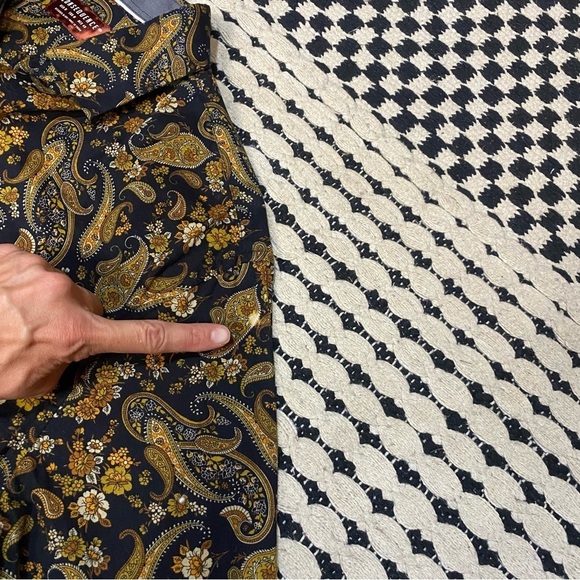 CONSEQUENCE Western paisley button down shirt Mens size M - Picture 6 of 9